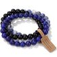 3 Piece Lapis Lazuli Black Onyx Healing Crystal Bracelet