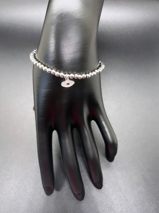 Silver Evil Eye Protection Bracelet