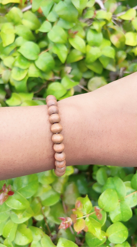 Wood Beaded Grounding Bracelet