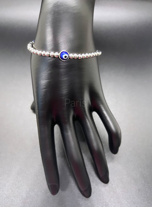 Silver Evil Eye Protection Bracelet