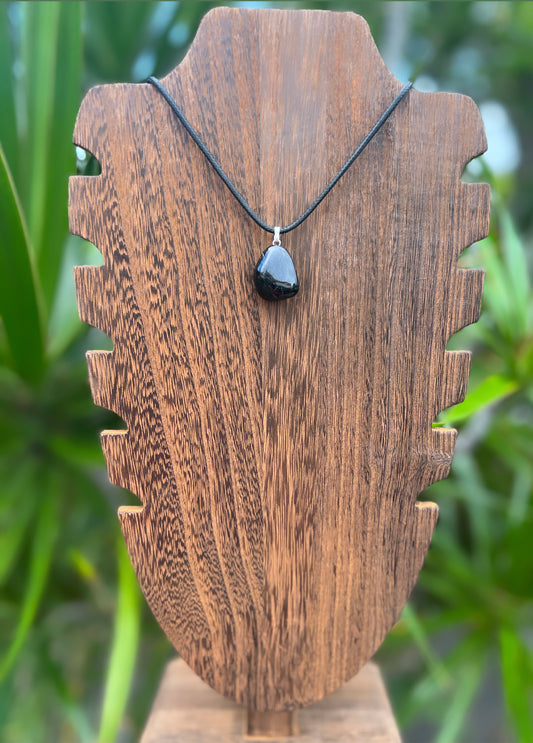 Black Obsidian Crystal Protection Necklace